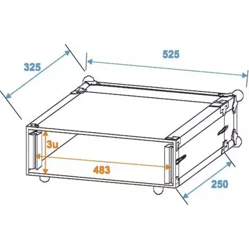 Kovakotelo Roadinger 30107192 alumiini musta hopea 525x400x180mm