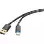 USB-kaapeli Renkforce RF-4758090 1,5 m USB A USB C musta