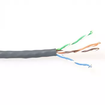CAT5E U/UTP PVC massiivikaapeli ACT ES100H 100 m harmaa