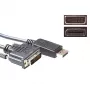 ACT muunnoskaapeli DisplayPort-uros - DVI-uros 3,00 m