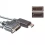 ACT muunnoskaapeli DisplayPort-uros - DVI-uros 5,00 m