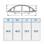 ACT pyöreä kaapelikanava PVC 90 mm, harmaa, PVC, V-0, 90 mm