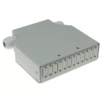 ACT DIN-kiskokiinnitteinen kuitupäättörasia ilman varustusta, 12 porttia, kuitu, norsunluu, 130 mm, 130 mm, 45,3 mm, kotelo