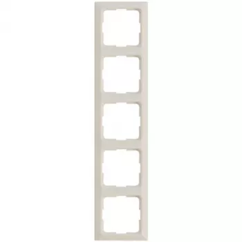 Legrand kehys 5-osainen modulaarisille kytkimille ja pistorasioille, malli 776005, väri mantelinvalkoinen
