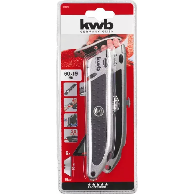 katkoteräveitsi KWB 013310 160 mm pituus 6 cm terä 1,9 cm leveys