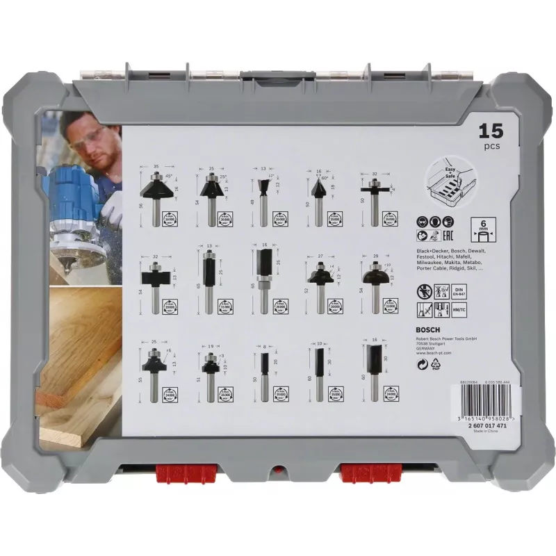 Bosch 2607017473 jyrsinteräsarja 15 kpl