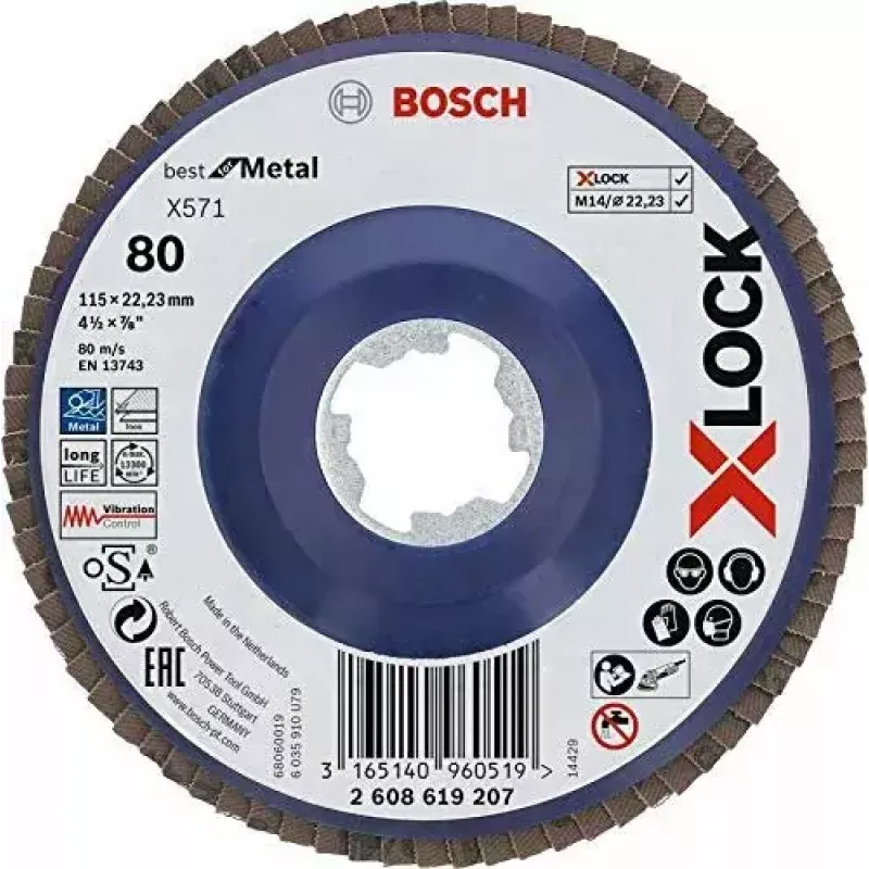 Hiomalaikka Bosch 115 mm, karkeus 80, malli 2608619207