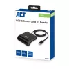ACT ulkoinen USB-C-älykortin eID-kortinlukija, musta