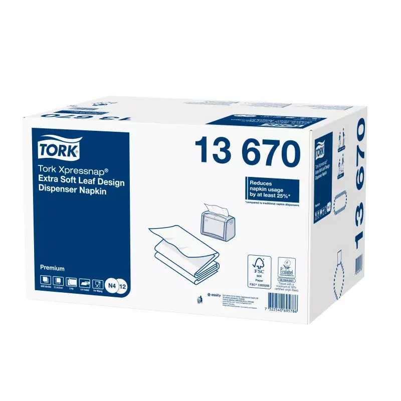 Paperiservetit Tork 13670 valkoinen 500 kpl