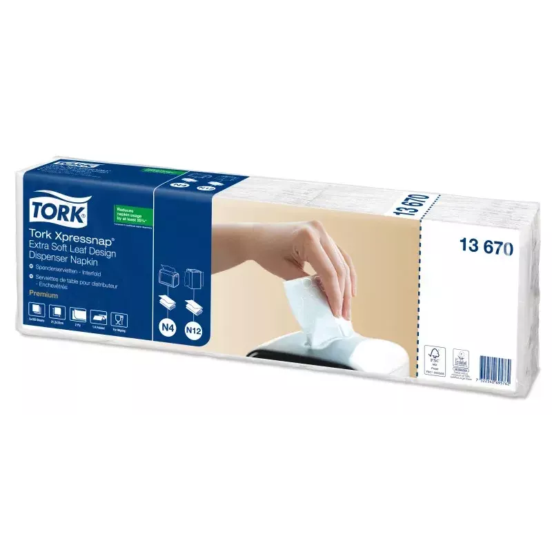 Paperiservetit Tork 13670 valkoinen 500 kpl