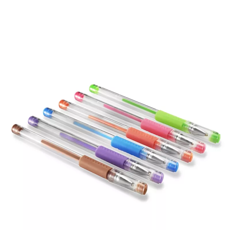 Hama Pastel korkillinen geelikynä sininen, ruskea, vihreä, oranssi, pinkki, violetti 6 kpl
