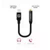 Audioadapteri SWISSTEN Lightning - 3,5 mm liitäntä SW-LIGHT-3.5MM-BK, kaapeli 0,15 m, musta