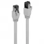 Lindy 47446 Cat8.1 S/FTP (PiMF) -kytkentäkaapeli, RJ-45 (U) – RJ-45 (U), halogeeniton, 5 m, harmaa