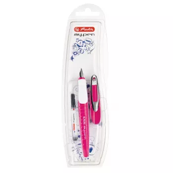 Täytekynä Herlitz my.pen patruunatäyttöjärjestelmä pinkki valkoinen