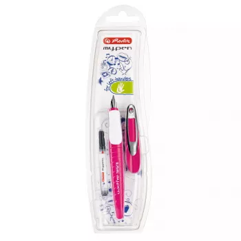 Täytekynä Herlitz my.pen patruunatäyttöjärjestelmä pinkki valkoinen