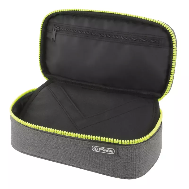 Herlitz beatBox ABC -penaalilaatikko polyesteri harmaa keltainen 225x120x70mm