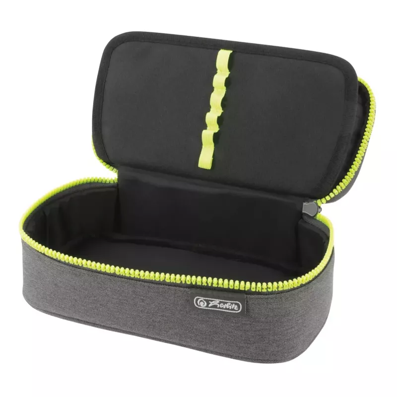 Herlitz beatBox ABC -penaalilaatikko polyesteri harmaa keltainen 225x120x70mm