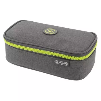Herlitz beatBox ABC -penaalilaatikko polyesteri harmaa keltainen 225x120x70mm