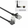 ACT musta 0,25 metrin U/UTP CAT6A LSZH Slimline -verkkokaapeli DC4952