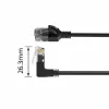 ACT musta 0,25 metrin U/UTP CAT6A LSZH Slimline -verkkokaapeli DC4952