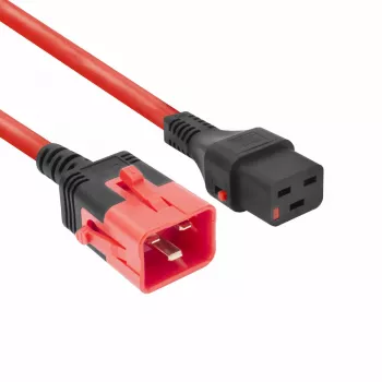 ACT virtajohto C19 IEC Lock - C20 IEC Lock Dual Locking punainen 1 m, PC3633