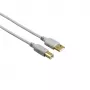 Hama 00200903 USB-kaapeli USB 2.0 1,5 m USB A USB B harmaa