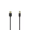Hama 00201001 USB-kaapeli USB 2.0 1,5 m USB A USB B musta, hopea