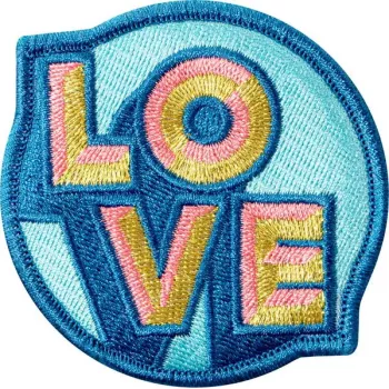 Badge LAUT MAGMOJI Aqua/keltainen kangaspehmomerkki, 1 kpl