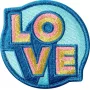 Badge LAUT MAGMOJI Aqua/keltainen kangaspehmomerkki, 1 kpl
