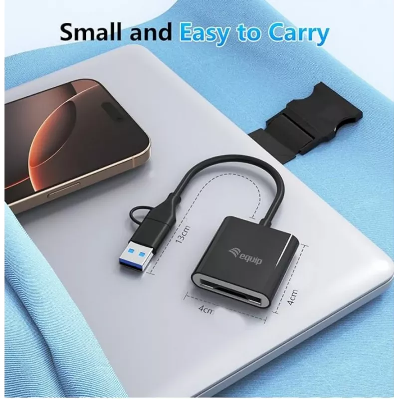 Kortinlukija Equip 245461 USB 3.2 Gen 2 Type-C musta CFexpress 2.0