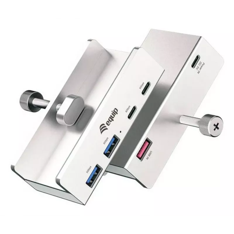 Equip 128967 USB-keskitin USB 3.2 Gen 1 (3.1 Gen 1) Type-A 5000 Mbit/s alumiini
