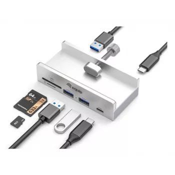 Equip 128968 USB-keskitin USB 3.2 Gen 1 (3.1 Gen 1) Type-A 5000 Mbit/s alumiini