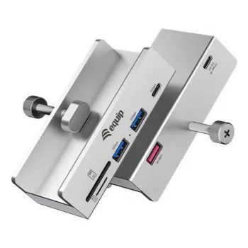 Equip 128968 USB-keskitin USB 3.2 Gen 1 (3.1 Gen 1) Type-A 5000 Mbit/s alumiini