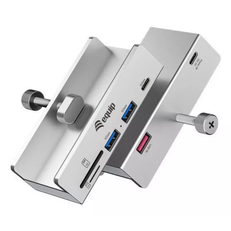 Equip 128968 USB-keskitin USB 3.2 Gen 1 (3.1 Gen 1) Type-A 5000 Mbit/s alumiini