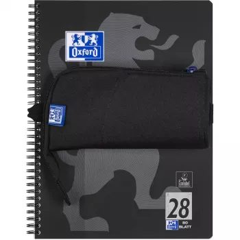Pehmeä penaali Oxford 400183590 musta 220x70x90 mm
