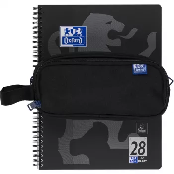 Pehmeä penaali Oxford 400183523 musta 220x70x90 mm