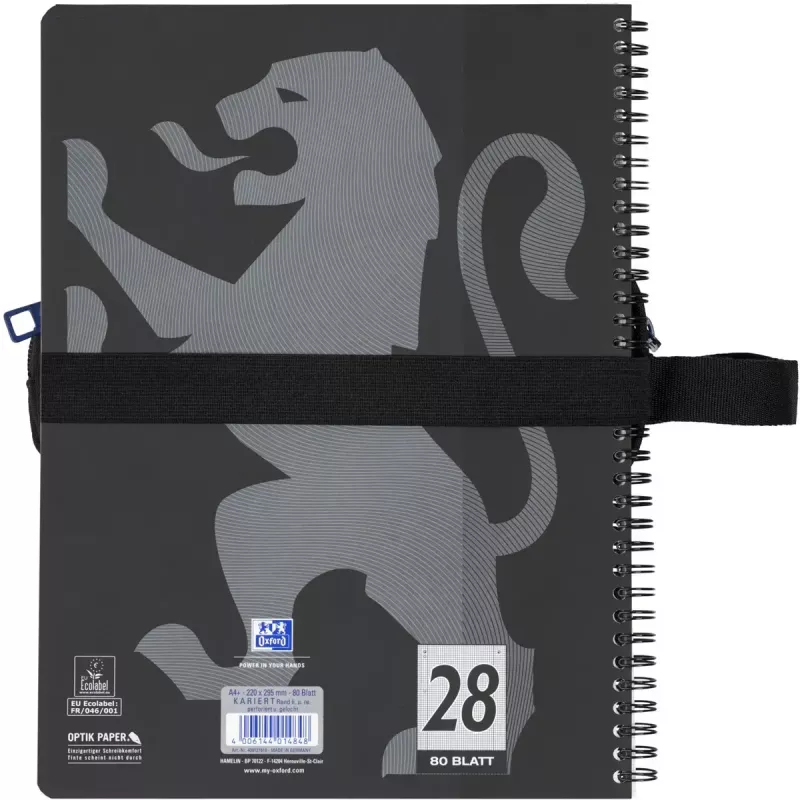 Pehmeä penaali Oxford 400183523 musta 220x70x90 mm