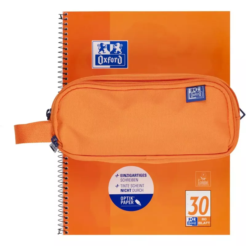 Pehmeä penaali Oxford 400183506 oranssi 220x70x90 mm
