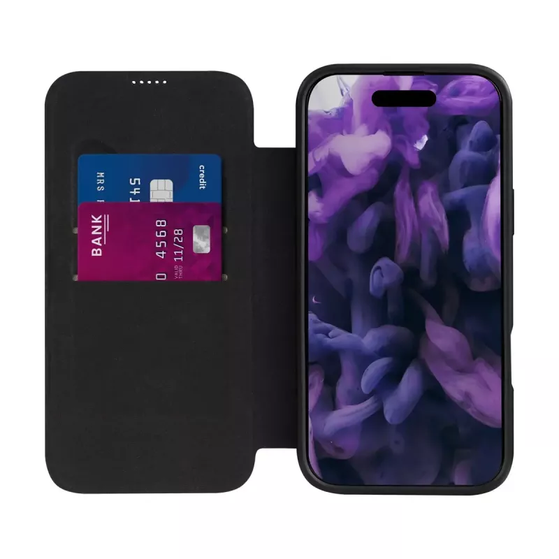Folio-kotelo LAUT MAGFOLIO iPhone 17 16 cm musta