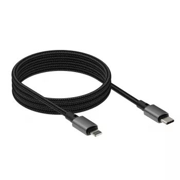 VISION Lightning - USB‑C kaapeli TC 1MLTGMAG/BL — 1 m, 27 W, 5 A, musta