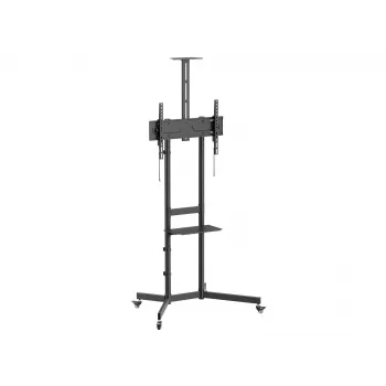TV-teline EQUIP 37 inch–70 inch Economy 37–70 tuuman näytöille, 70 kg kantavuus, VESA 100x100–600x400, korkeus 1337–1430 mm, kallistus -10°–5°, musta