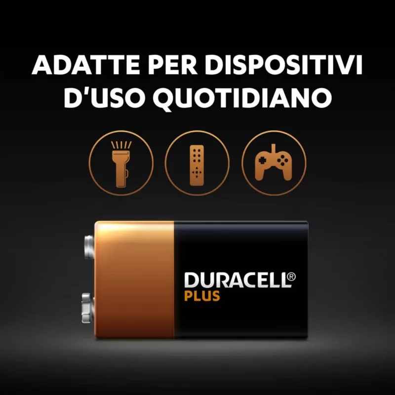 Duracell Plus kertakäyttöparisto 9V alkalinen