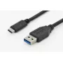 USB-kaapeli Digitus DK-300136-010-S USB 2.0 1 m USB C USB A musta