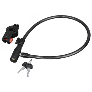 Hama 00178109 polkupyörän lukko musta 650 mm vaijerilukko