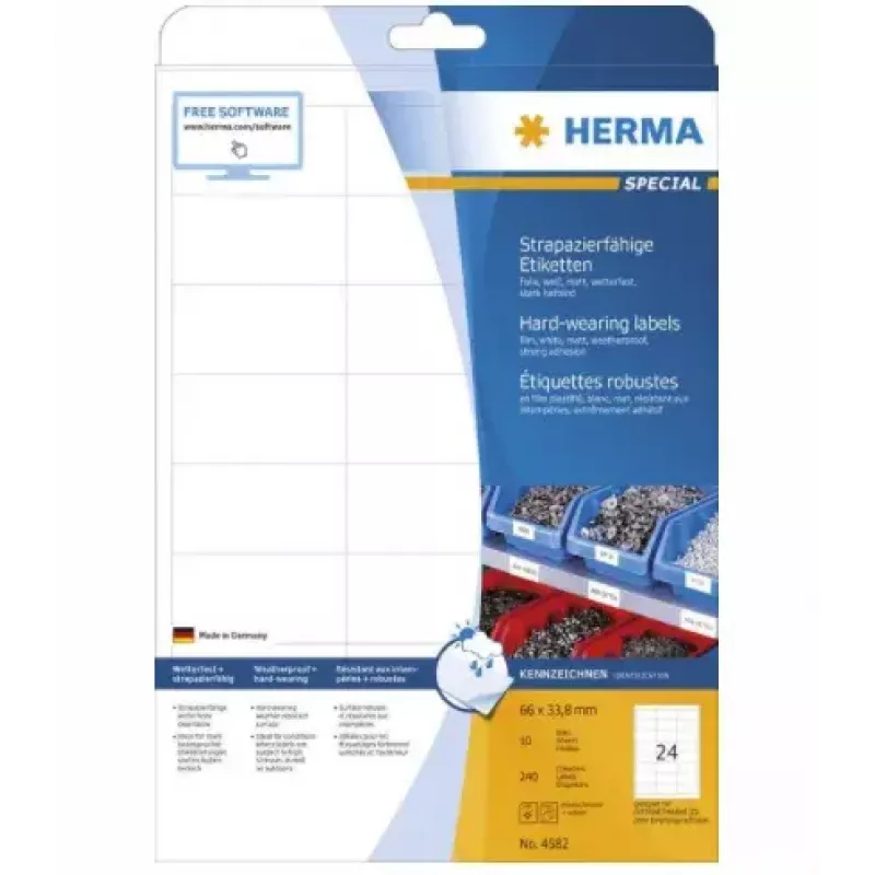 Itseliimautuva tulostintarra HERMA 4582