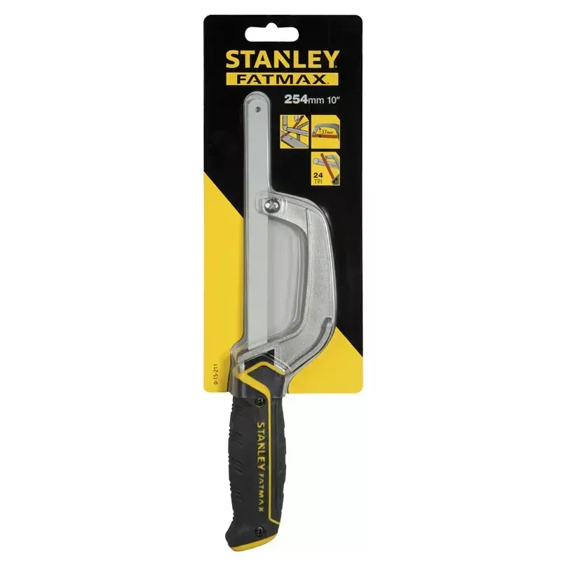 Pistosaha Stanley 0-15-211 25 cm musta keltainen muovikahva