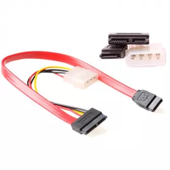 ACT Micro SATA(6+7) naaras - SATA(7) naaras + 5,25 tuuman uros (4 pin) 0,30 m
