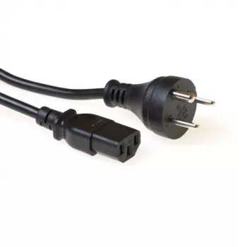 Virtakaapeli ACT Powercord tanskalainen uros - C13 musta 2,5 m