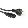 Virtakaapeli ACT Powercord tanskalainen uros - C13 musta 2,5 m