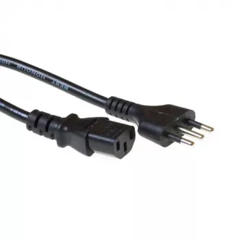 Virtakaapeli ACT Powercord italialainen uros - C13 musta 2,5 m
